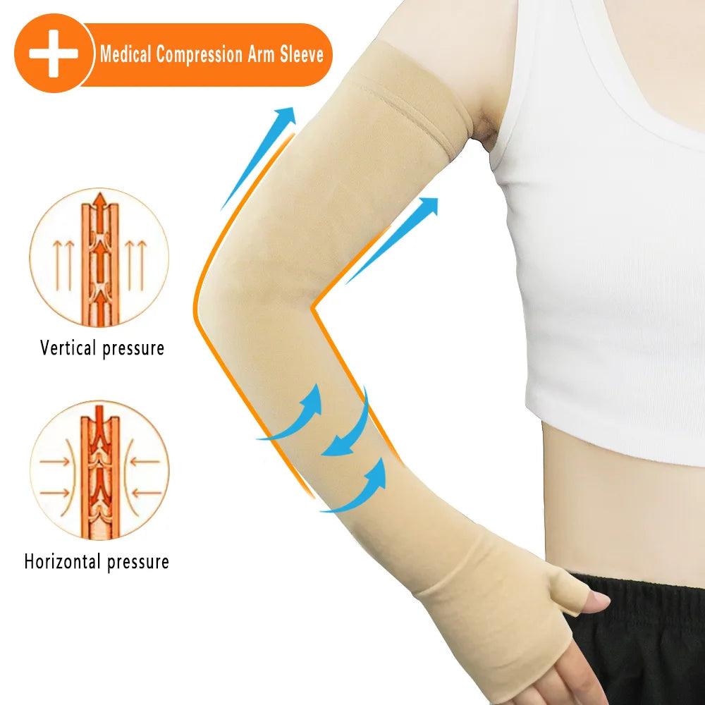 1Pcs Medical Compression Arm Sleeve Elastic Breathable Outdoor UV Protection Unisex Sports Volleyball Basketball Palm Arm Sleeve