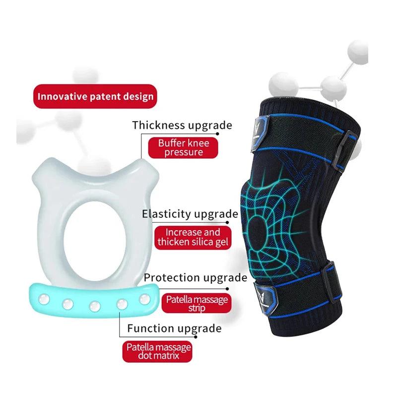 Professional Knee Brace for Pain Relief Medical Knee Support with Side Stabilizers Patella Pad Adjustable Bandage Knee Sleeve