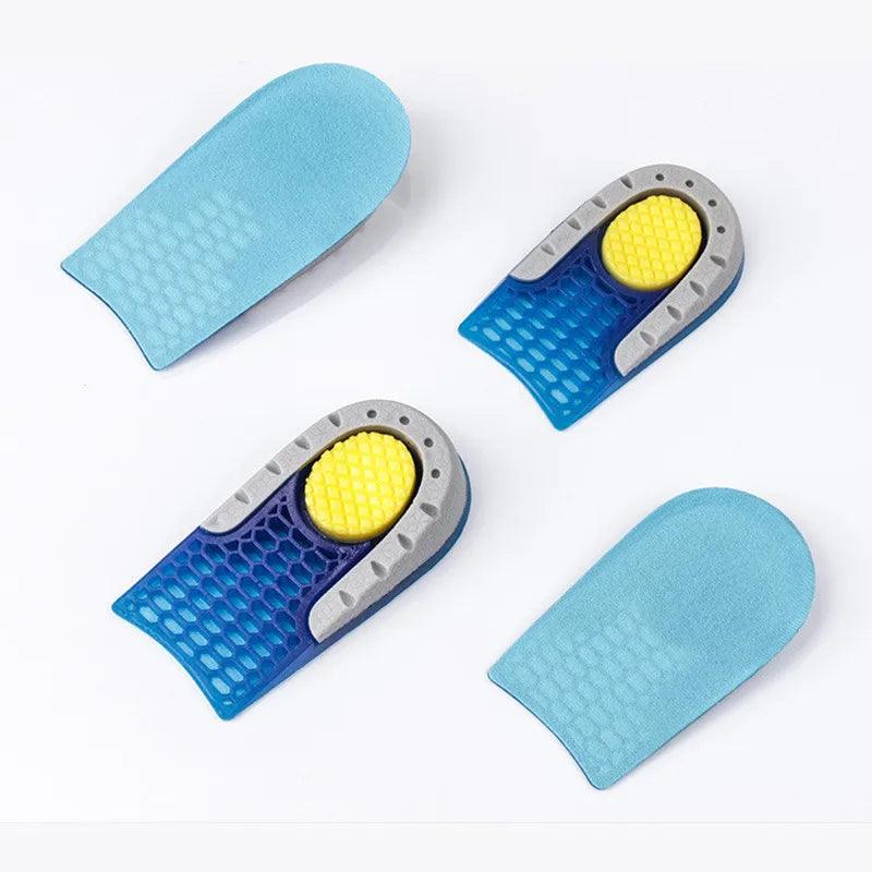 Silicone Heightening Increase Insole Inner Height Templates Half Cushion Soft Elastic Arch Support Orthopedic Insoles Men Women