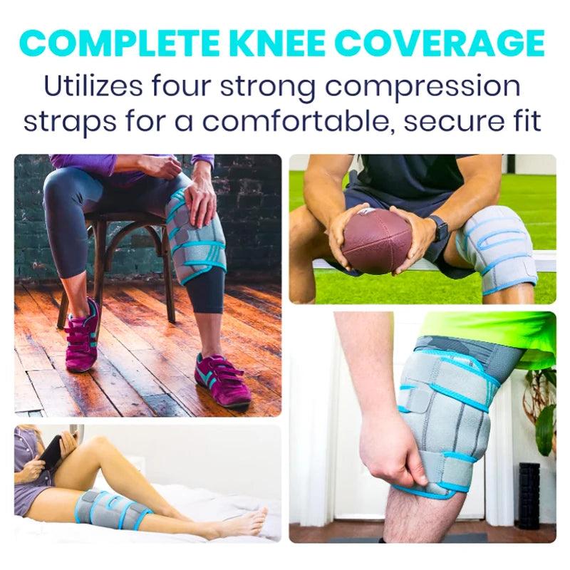 Knee Ice Pack Wrap Cold/Hot Gel Compression Brace for Arthritis Pain Tendonitis ACL Athletic Injury Meniscus and Patella Surgery