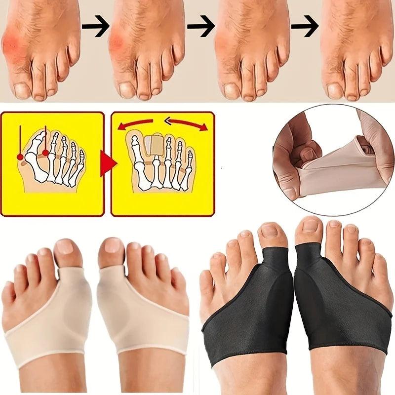 2PCS Super Elastic Bunion Sleeve Bunion Corrector Protector Prevent Hallux Valgus Foot Caring Corrector for Daily Health Care