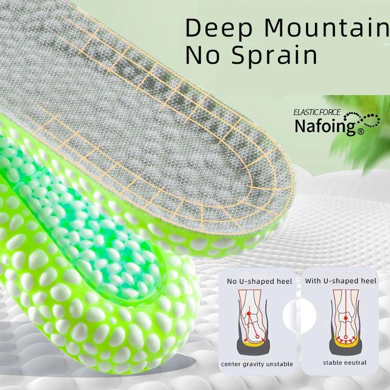 TPU Sports Insoles Soft Elastic Shock-absorbing Breathable Soles Pad Sweat-absorbing Wormwood Deodorant Sports Running Insoles