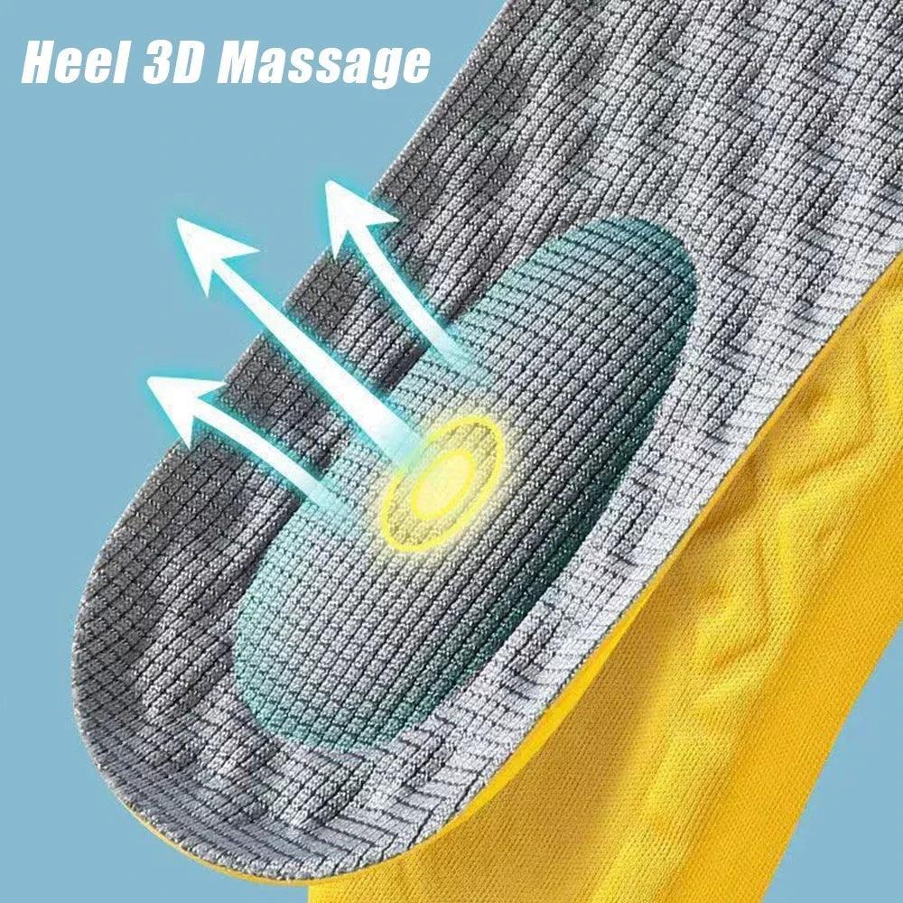 4Pcs=2pairs Soft Latex Memory Foam Insoles Women Men Sport Running Foot Support Shoe Pad Orthopedic Feet Care Insert Cushion