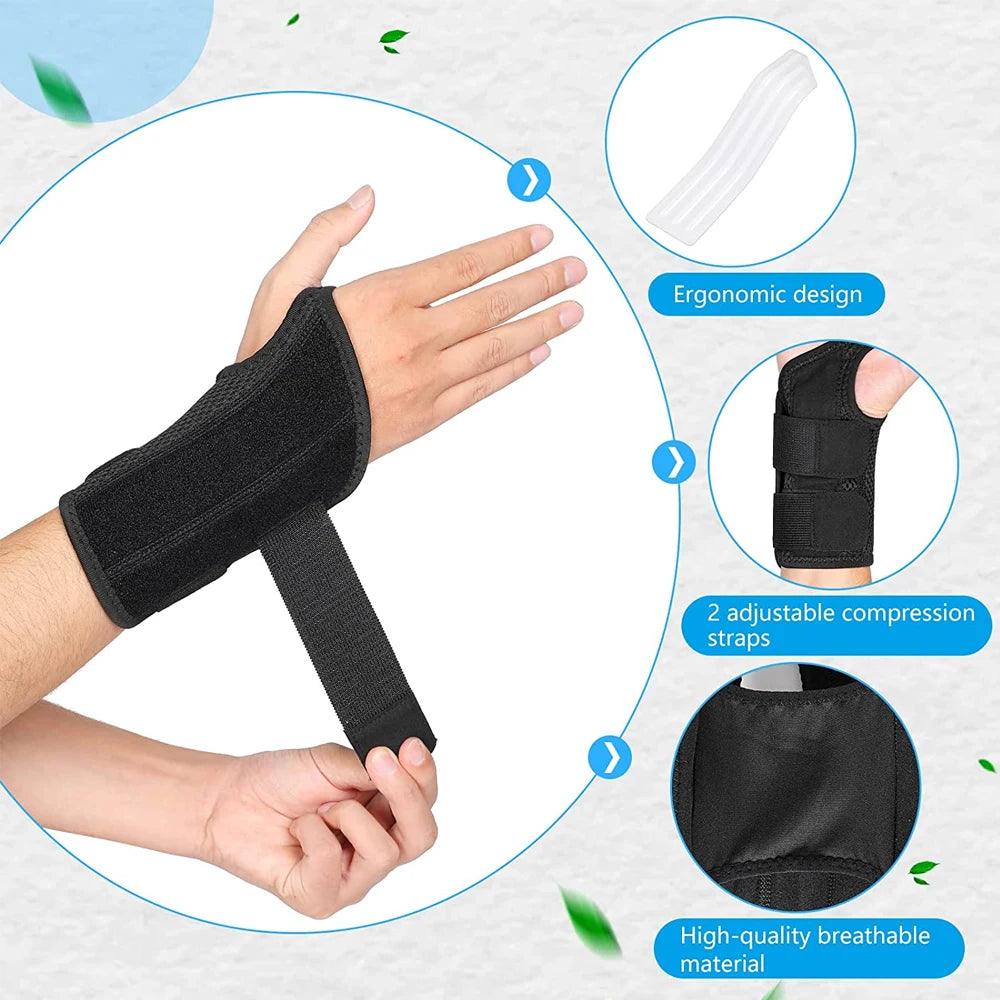 1Pcs Carpal Tunnel Wrist Brace for Women and Men - Wrist Splint for Hand and Wrist Support and Tendonitis Arthritis Pain Relief