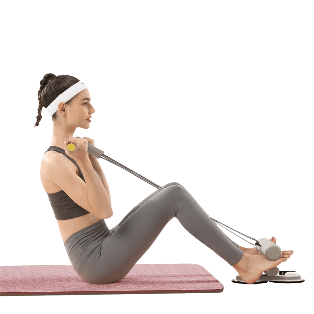 Sit Up Assistant Exercised Abdomen Arms Stomach Thighs LegsThin Fitness Suction Cup Type Sit Up Bar Self-Suction abs machine