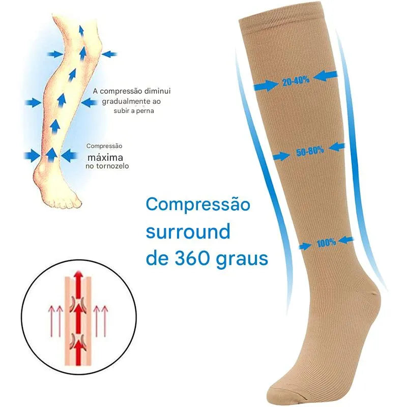 Meia de Compressão Pé fechado Ortopedic